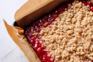 Strawberry Oatmeal Crumble Bars 10 making Strawberry oatmeal crumble bars