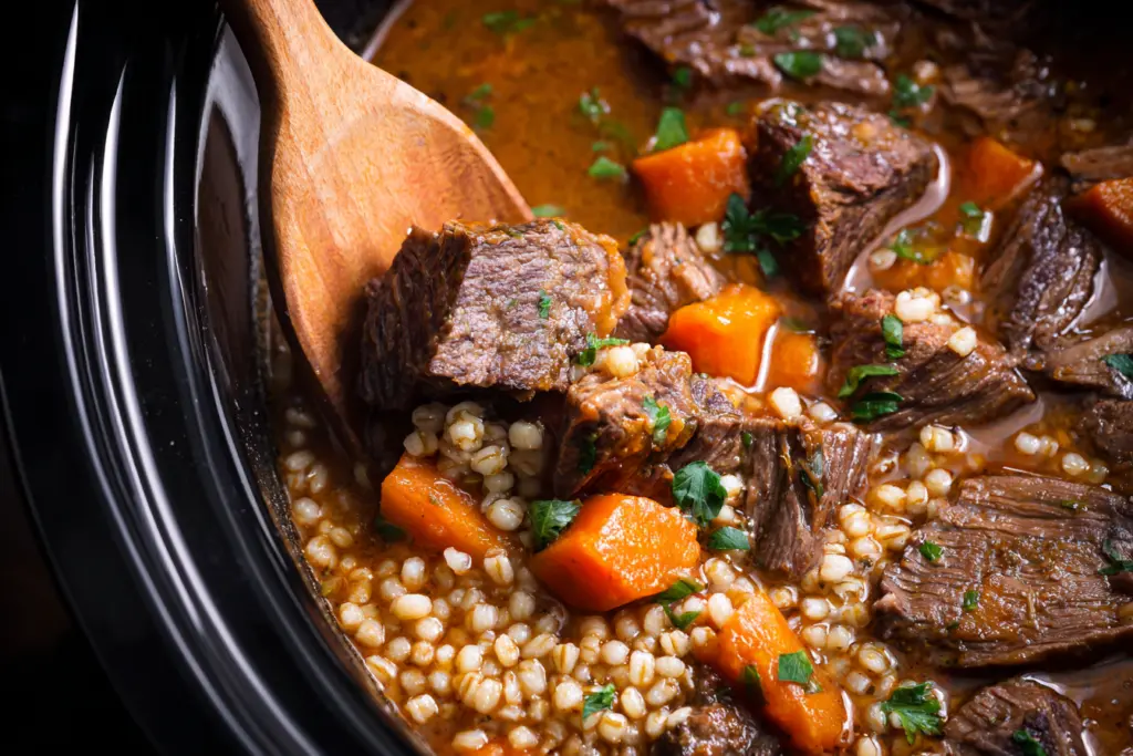 Beef Barley Soup (Crockpot or stovetop) 5 Crockpot Beef Barley Soup