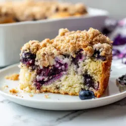 Sourdough Blueberry Buckle recipe card