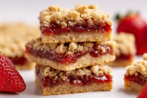 Strawberry Oatmeal Crumble Bars