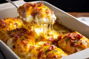 Best Four Cheese Stuffed Chicken Casserole
