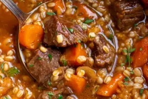 Beef Barley Soup (Crockpot or stovetop)