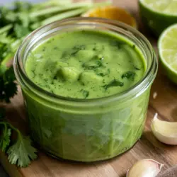 Creamy Lime Cilantro Garlic Sauce recipe card