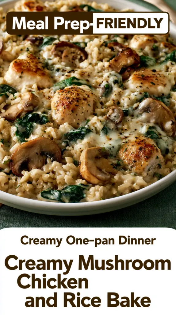 One-Pan Chicken and Rice 8 Creamy Mushroom Chicken and Rice