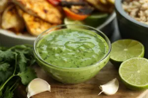 Creamy lime cilantro garlic sauce