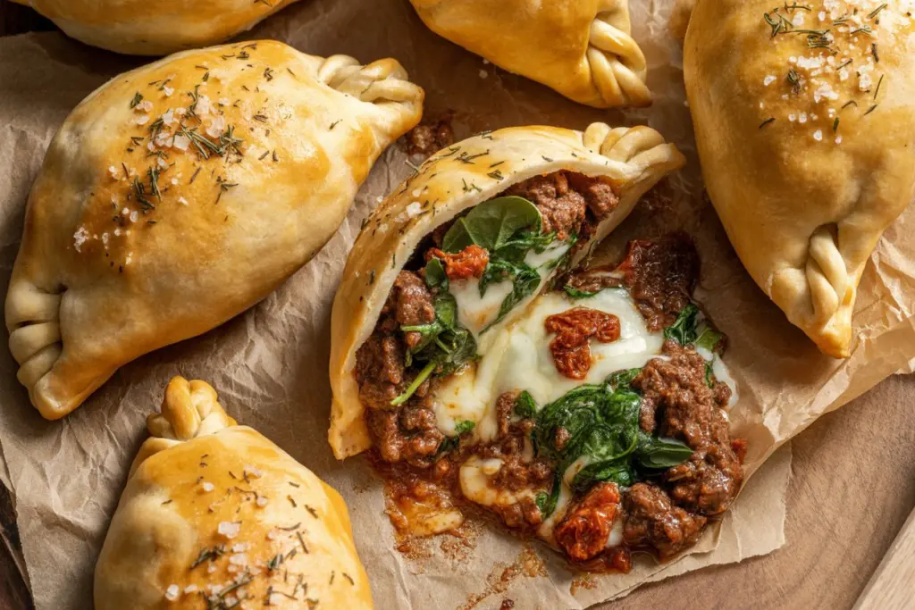 Italian-style sourdough beef empanadas