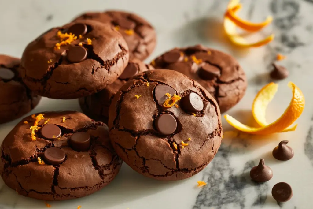 Orange Chocolate Brownie Cookies