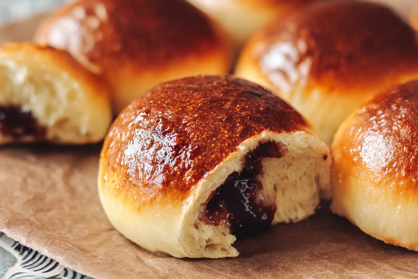 Sweet Filled Sourdough Buns Recipe