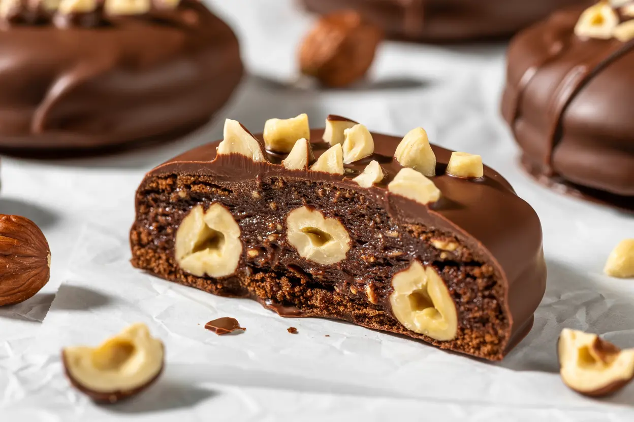 Thick NYC Style Chocolate Hazelnut Cookies with discard