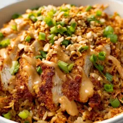 Chicken Crispy Rice Salad with Homemade Peanut Dressing 2 Chicken Crispy Rice Salad with Homemade Peanut Dressing