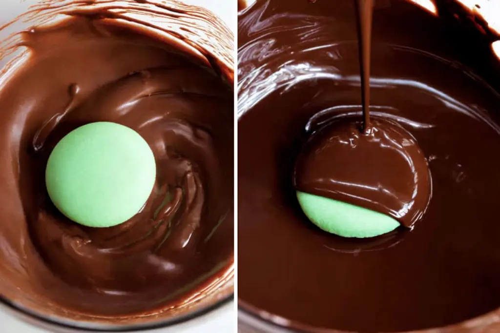 dipping chocolate mint patties