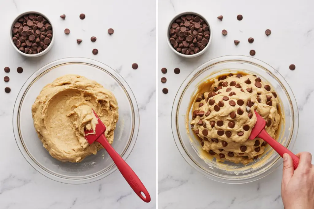 mixing scoopable cookie dough