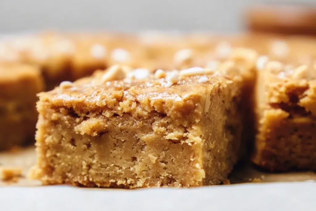 served sourdough peanut butter squares dessert bars