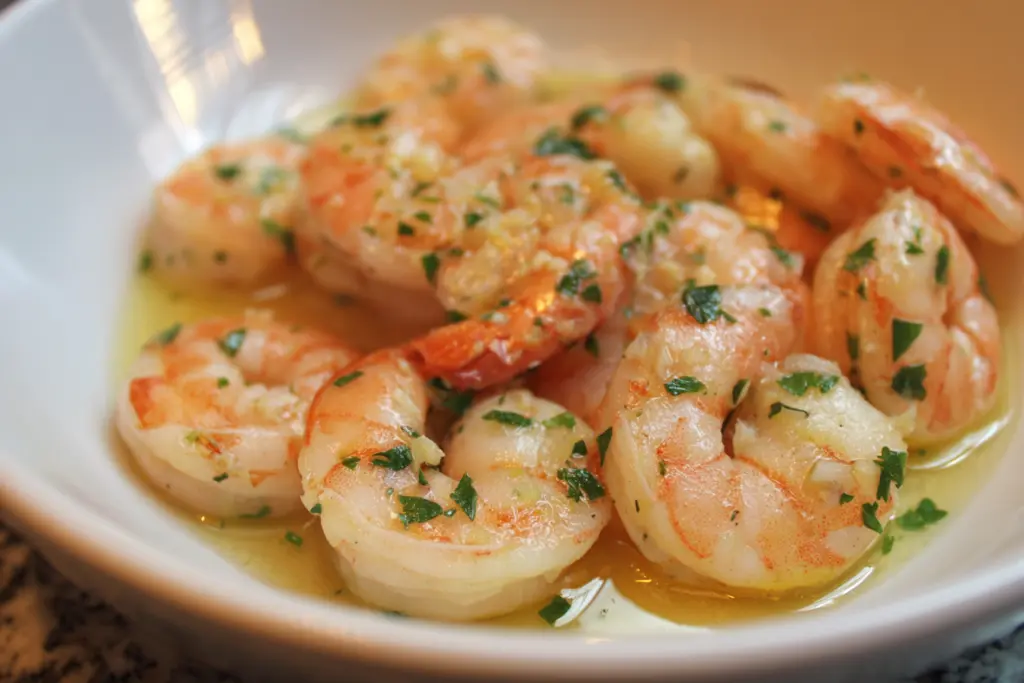 Buttery, lemony shrimp scampi