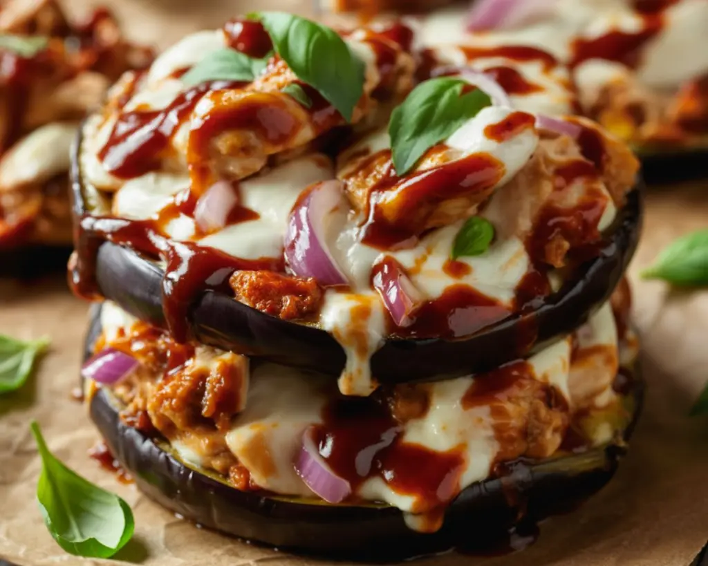  BBQ Chicken Eggplant Pizza