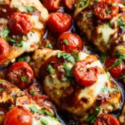 Baked Caprese Chicken recipe card
