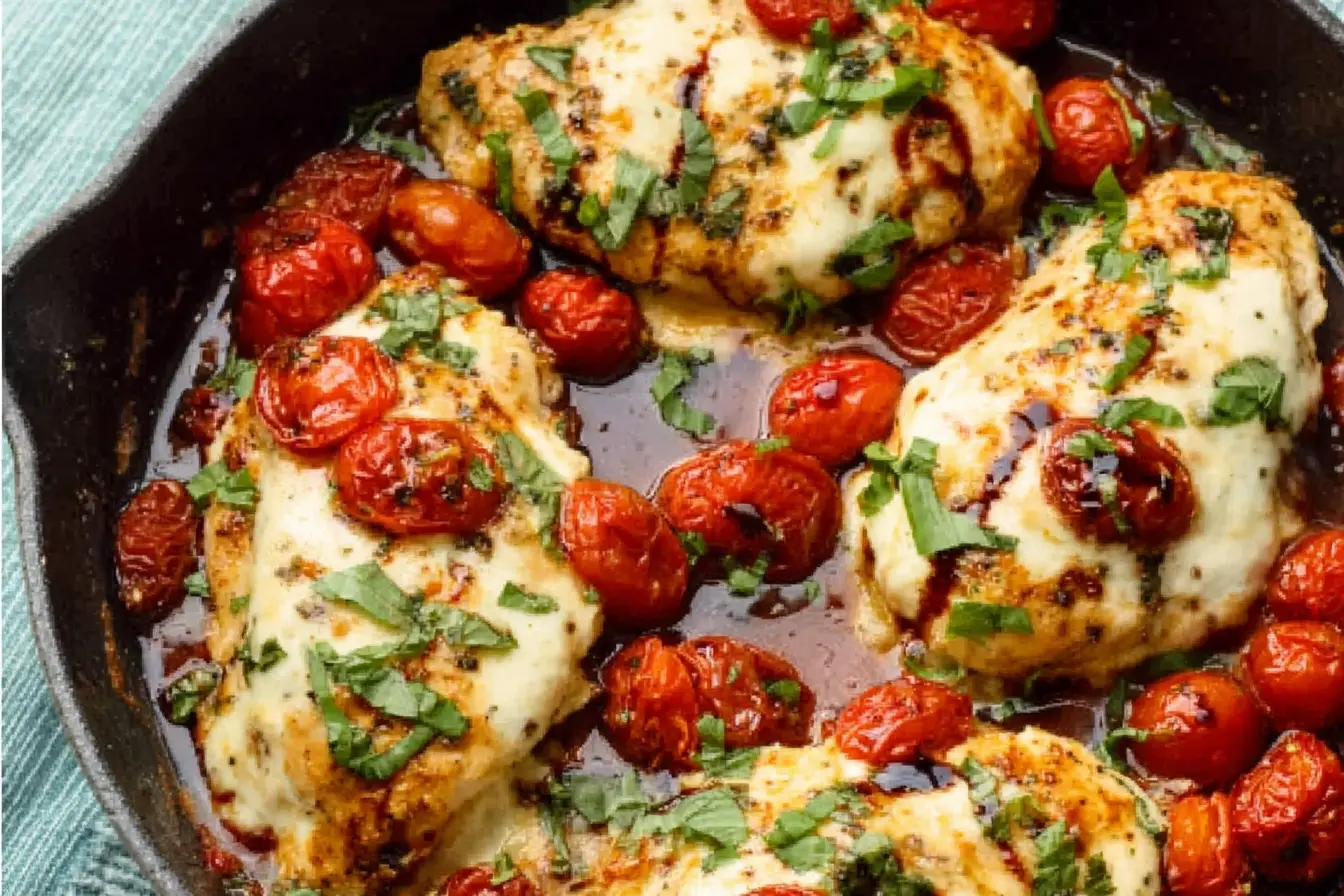 One-Pan Baked Caprese Chicken