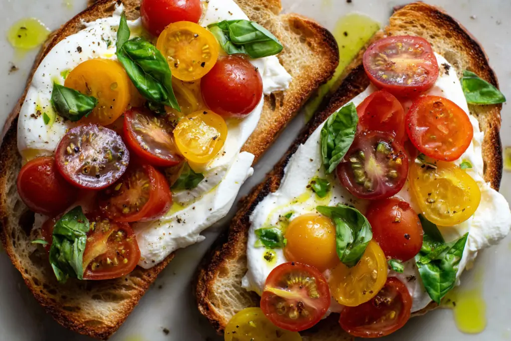Burrata Tomato Toasts