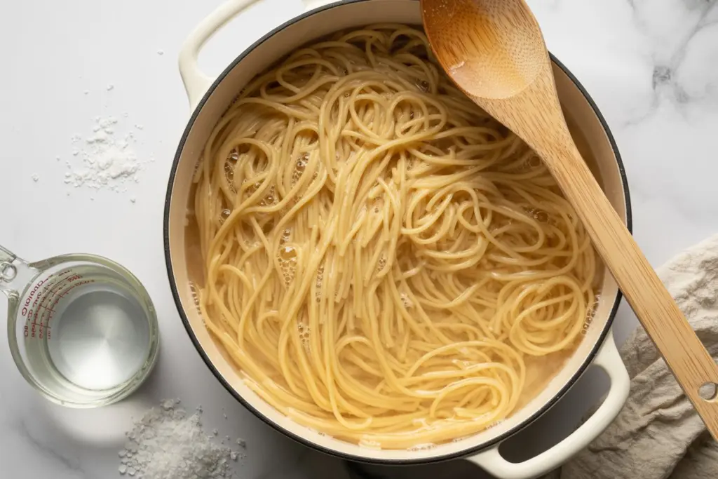 Creamy Chicken and Bacon Pasta Recipe 4 Cooking the Pasta