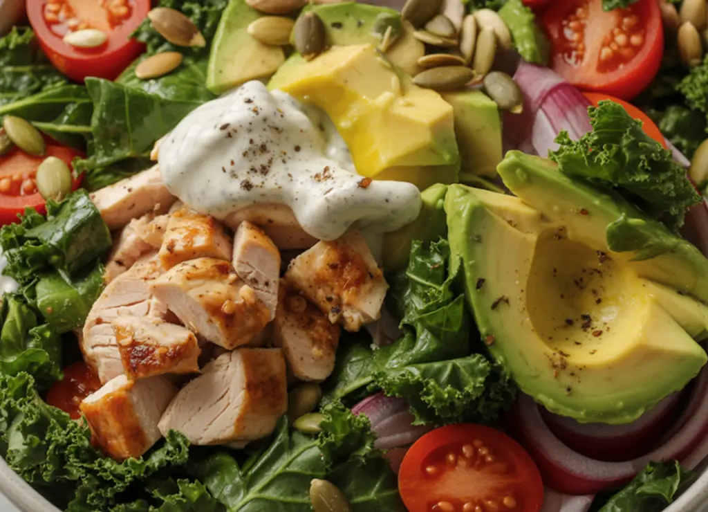 Best Lemon Chicken Kale Salad 7 Creamy Avocado Chicken Kale Salad