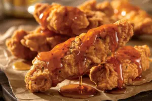 Crispy Hot Honey Chicken Tenders (Fried, Air Fried, Baked)