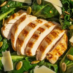 Lemon Chicken Kale Salad Recipe card
