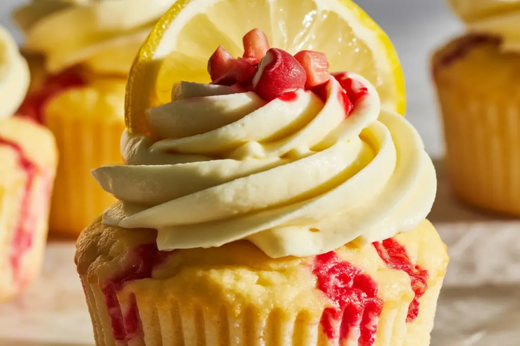 Raspberry Swirl Lemon Cupcakes