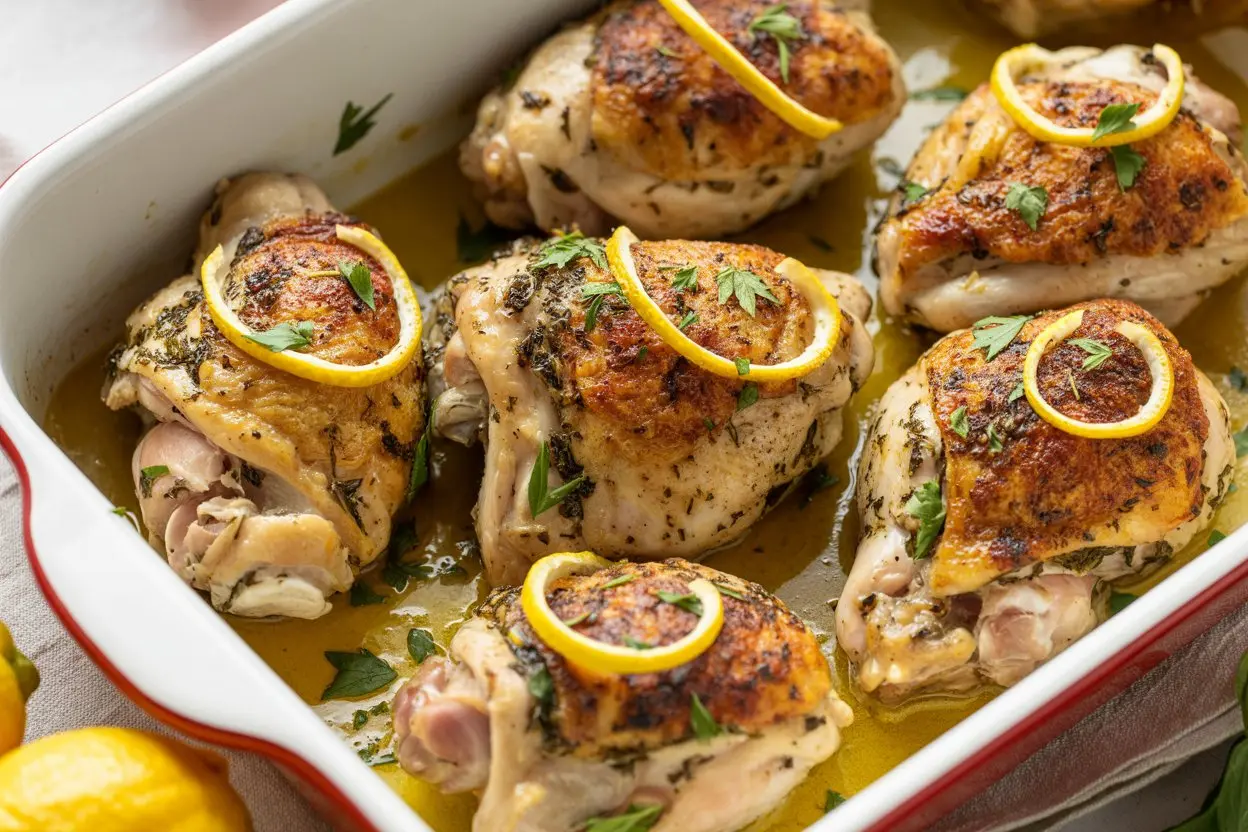 Lemon Herb Roasted Chicken Thighs