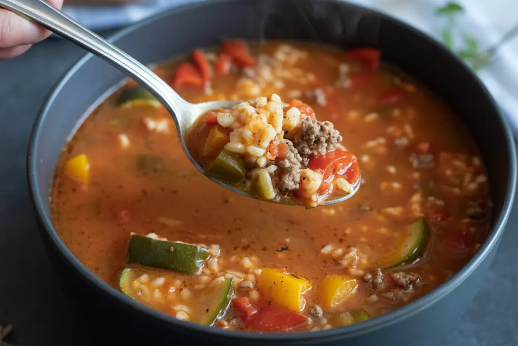 Low-Carb Stuffed Pepper Soup