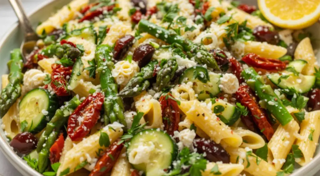 Mediterranean Spring Pasta Salad