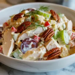 Million dollar chicken salad recipe card