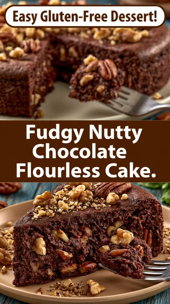Nutty Crunch Flourless Cake