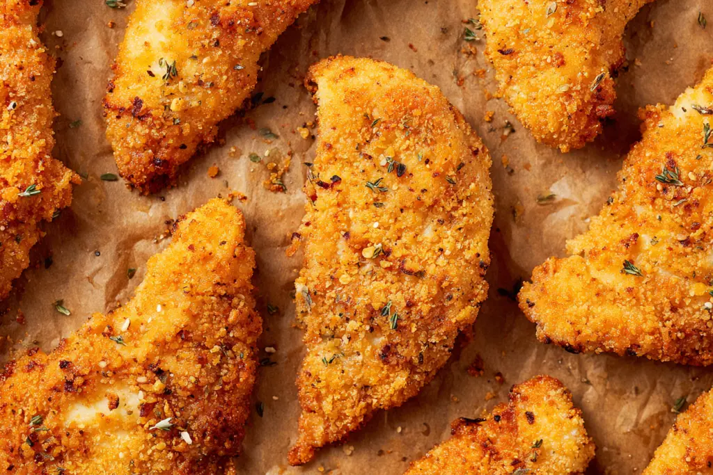 Crispy Hot Honey Chicken Tenders (Fried, Air Fried, Baked) 7 Oven Baked Hot Honey Chicken Tenders