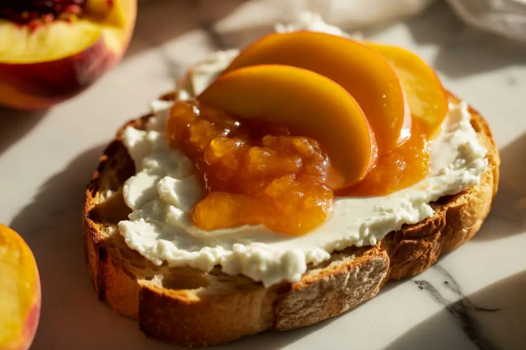 Peach Jam Ricotta Toast