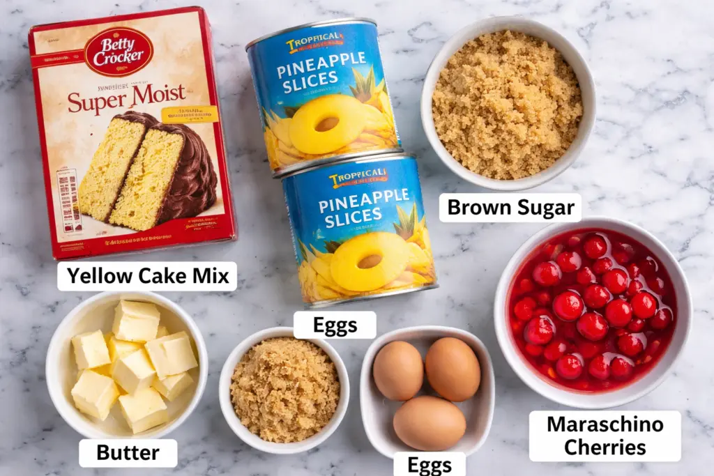 pineapple upside down cake with cake mix ingredients 