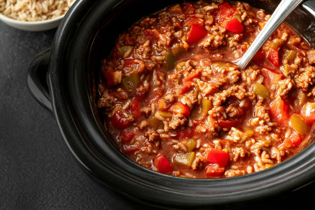 Slow Cooker Stuffed Pepper Soup