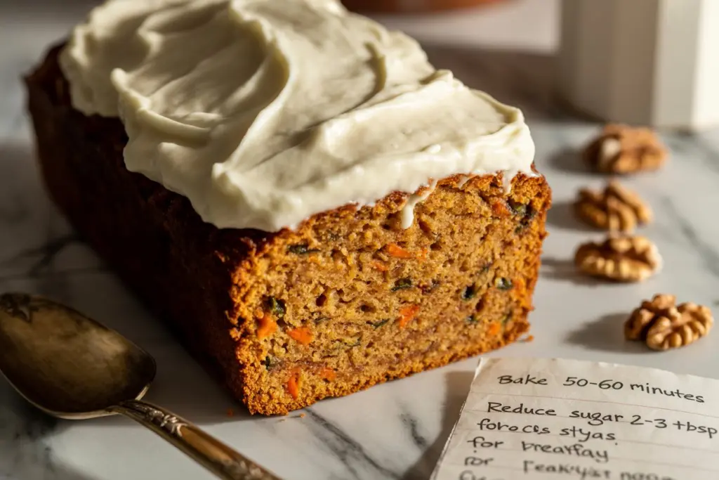 Sourdough Discard Carrot Cake Loaf