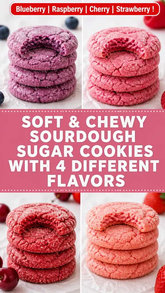 Sourdough Sugar Cookies with 4 Different flavors