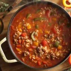 Stuffed Pepper Soup Recipe Card