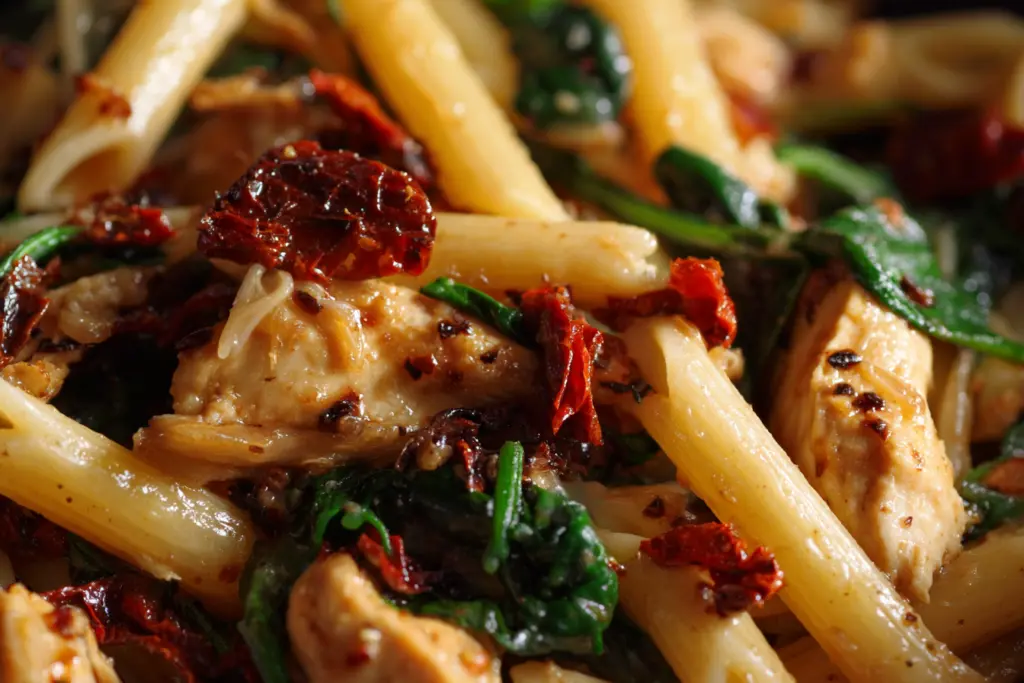 Creamy Chicken and Bacon Pasta Recipe 6 Sun-Dried Tomato, Spinach, Chicken Pasta