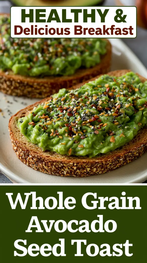 Breakfast Toast – Best 30+ Quick & Easy Ideas 25 Whole Grain Avocado Seed Toast