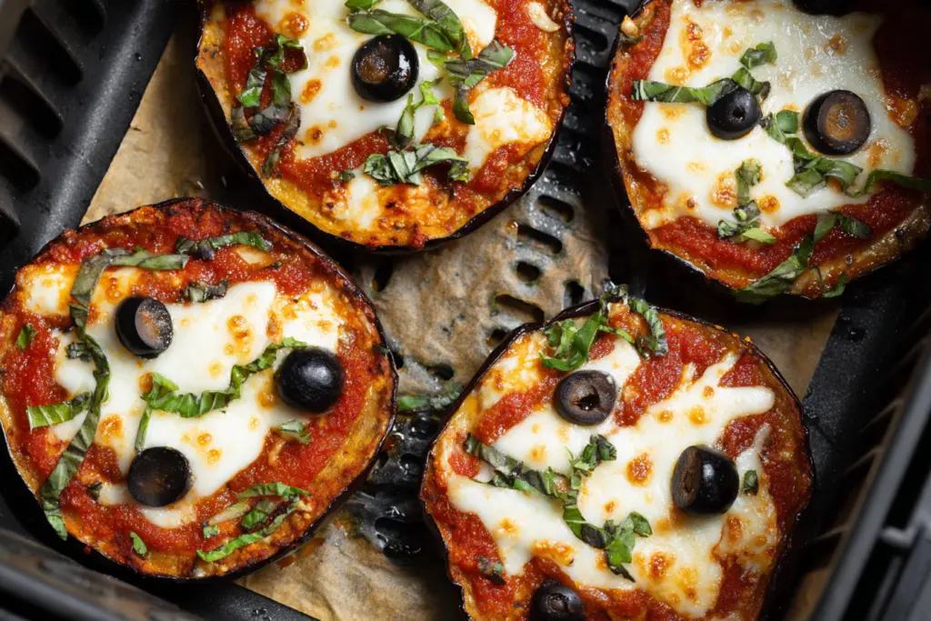 air fryer eggplant pizza