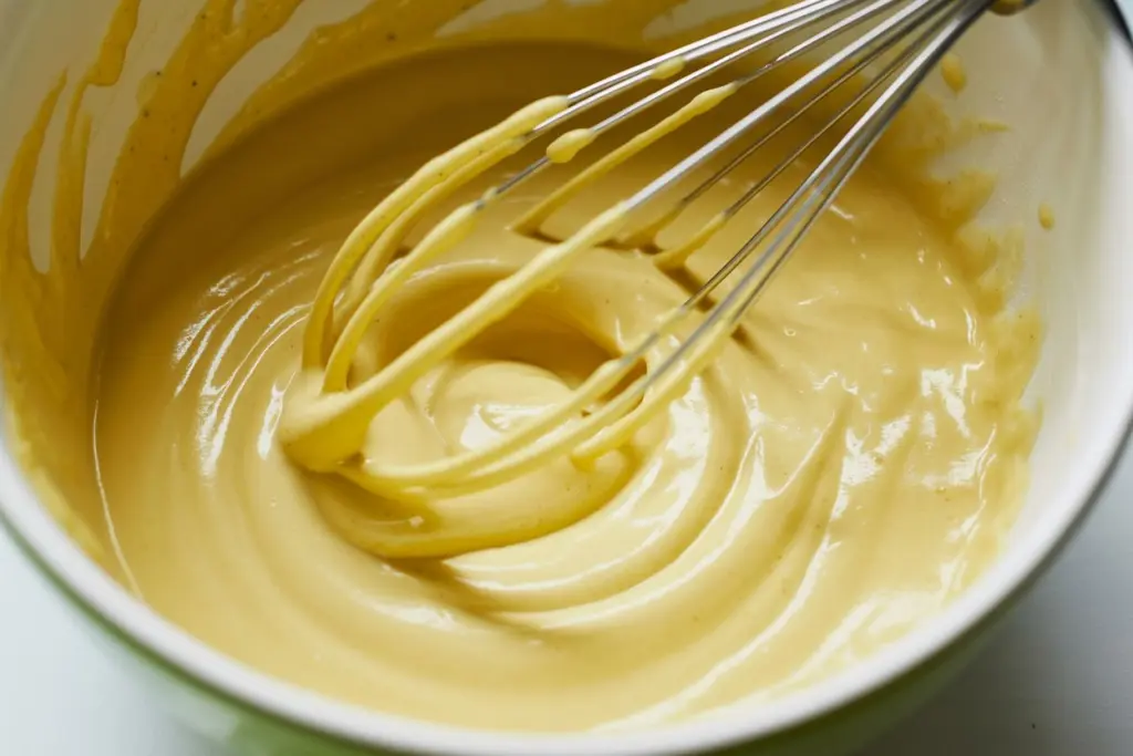 mixing citrus dressing for apple carrot salad