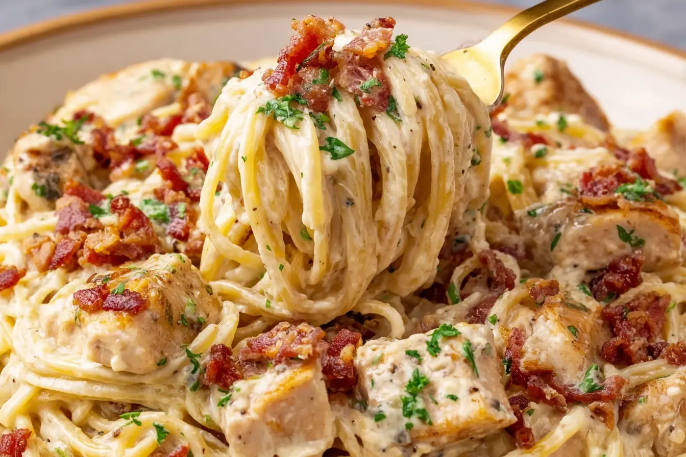 Creamy Chicken and Bacon Pasta Recipe