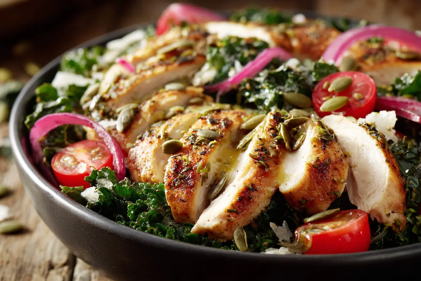 Best Lemon Chicken Kale Salad