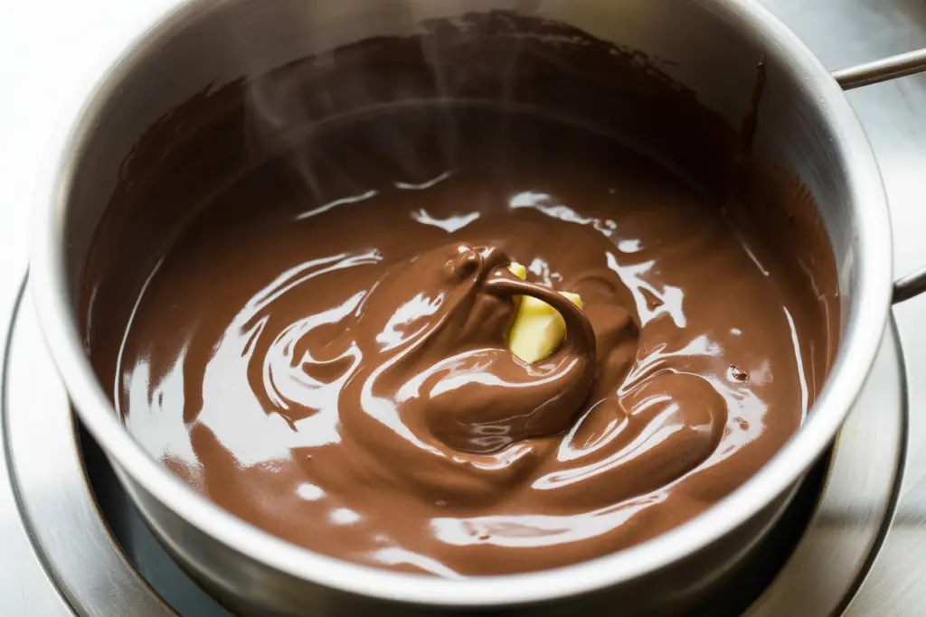 Easy Chocolate Flourless Cake Recipe 5 melting chocolate for flourless cake