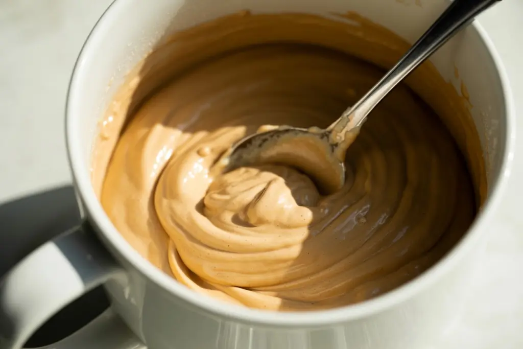 EASY Microwave Mug Cake Recipe 3 mixing microwave mug cake batter