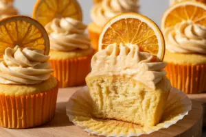 Orange Creamsicle Cupcakes with Orange Buttercream