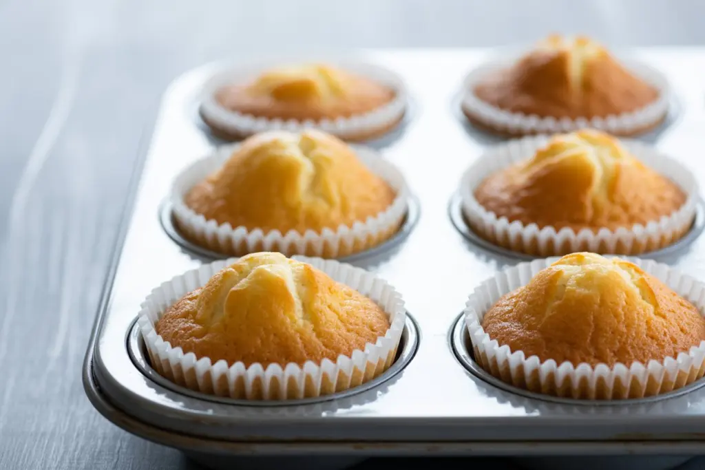 Freshly baked Orange creamsicle cupcakes