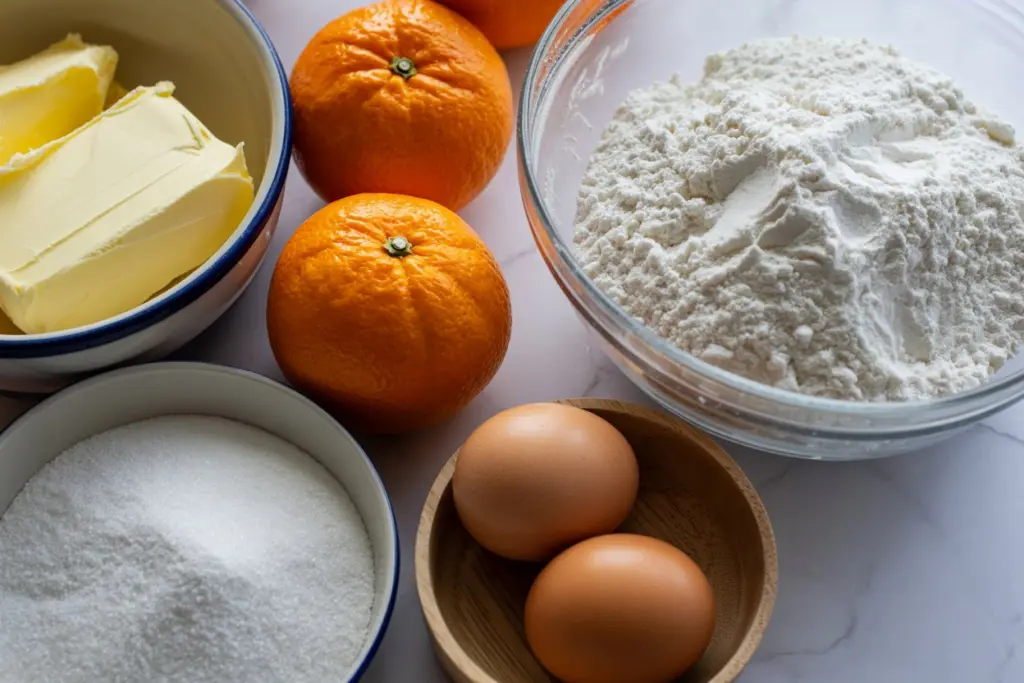 ingredients for orange creamsicle cupcakes recipe